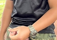 Thai big cock, thai boys, cum in public