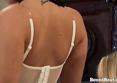 Hot Breasty Lesbo Serf Orgasming With Madame And Masturbating