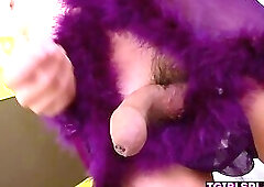 Skinny asian shemale teen Toon stripping and playing with her big cock