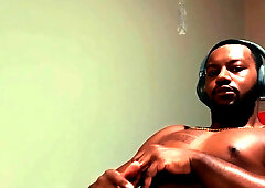 Witness me lubricant up my BIG BLACK COCK and taunt myself to the brim of insanity