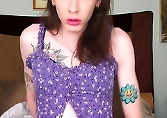 Solo ladyboy masturbation