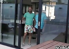 Fucking my new black gay roommate