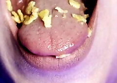 Food chewing by braces