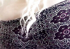 Love this booty in your face! Stripping without constricted panties and bouncing on my pillow!