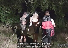 DADDY4K. Golden-haired wanted to suck that old knob in the tent, this guy drilled her roughly