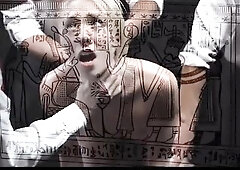 President Oaks has a thing for redheads. In the dark basement of the temple, he gathers three of his girls to anoint one another’s bodies in a secre