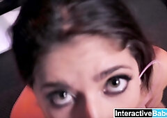 Interactive fuck with posh brunette hottie