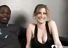 Spouse watches as his wife gets permeated by his ally's large ebony shlong.