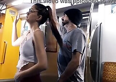 Student lets stranger rub his booty from behind in public!