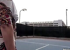 Sexy mother I'd like to fuck flashing her vagina and butt and squirting all over