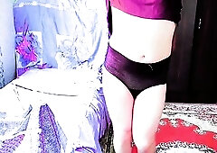 Transgender Sexy Nice-looking Ladyboy Short Suit White Body Hot Dancer Cosplayer Model Tranny