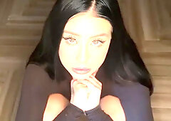 My Bestfriend's Big Titty Goth Girlfriend Asks for a Massage then Begs for Cr...