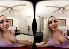 Big tit deep throat virtual experience with Nicky Rebel and Bad Bella