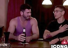 Sexy twink Jaime Steele and muscular DILF Billy banging hard