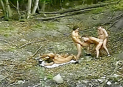 Raunchy Guys Outdoor Group Fuck