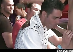 Gay gang sucking cock