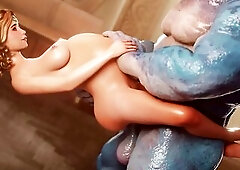 An orc's biggest dick stretches an elf angel's constricted snatch CG Manga Game Animation