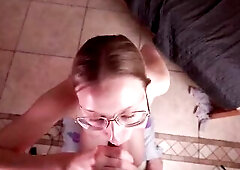 I completely flooded this glamorous playgirl’s face with my load