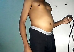 Big belly, air inflation, gay belly bloat