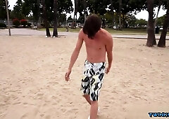 Brown-Haired twunk rectal fuck-a-thon and facial cumshot