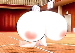 Massive breasts Riding CG