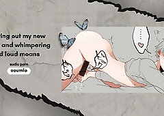 attempting out my fresh playthings with whining and noisy moans~