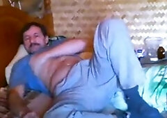 Camming, big gay daddy cock, str8 wank