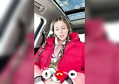 Facetime JOI from my car!! Public climax instruction!