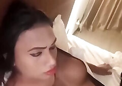 Desi indian shemale  sucked and rimmed by a slut Indian bottom