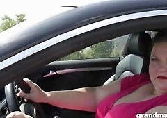 Ashley is a slutty big beautiful woman granny driving around looking for youthful lads to serve her twat. Catch the full 4K ULTRA HD Clip at GrandMams