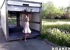 Sweet submissive teen slut gets tied up and whipped BDSM