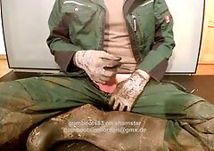 Hand job, gay boots, faggot