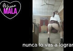 SPH CORDOBESA .colegiala en tacos altos humilla a su novio por micropene.