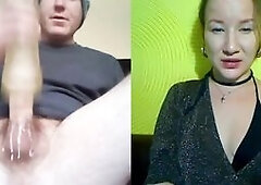 Hot Skype girl recording and watching me fucking my toy pussy part 1