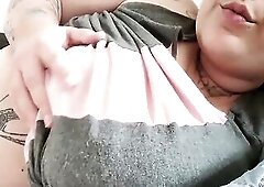 playing with my tits below my shirt and giving u milk