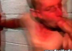 Hazed twinks sucks two cocks