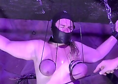 SlaveM is back - Hard Tit Test in the Dungeon - Full Session mp4 HD