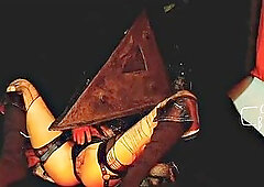 Carrie Burtons Big Clits Cosplay as Horny Pyramid Head