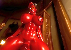 Steaming hermaphroditism gang-fuck