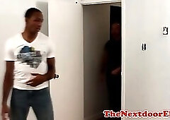Black hunk rimming latino jock in threesome