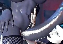 Compilation of mass effect alien chick getting fucked futanari style