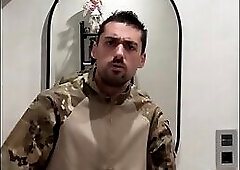 Ex military jerking off with pocket pussy nuts like crazy