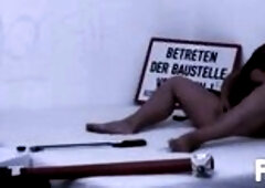 Trashy European brunette hair mother I'd like to fuck with pierced abdomen Irene riding a hard schlong in Vienna