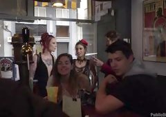 Dirty Slut Walks Down The Street Flashing Her Cunt In A Disgraceful Manner