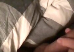 Ruined POV tugjob from wife during the time that that babe reads a book in couch