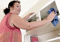 Aunt Judy's Large Tit MILFs - Cleaning Day with 58yo Breasty Amateur GILF Esmerelda