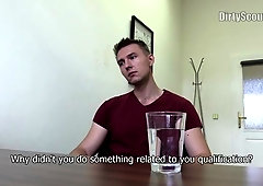 Amateur Czech hottie takes dildo after a BJ