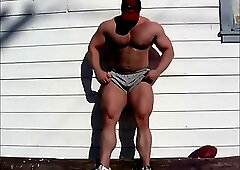 Mike Sausedo Flexing and Posing