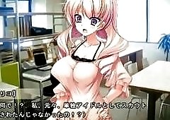 Luxurious animated shemale fucks her gorgeous friend with a blue hair