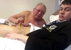 Public touched old men, swallow old daddy cruising, tricky old teacher